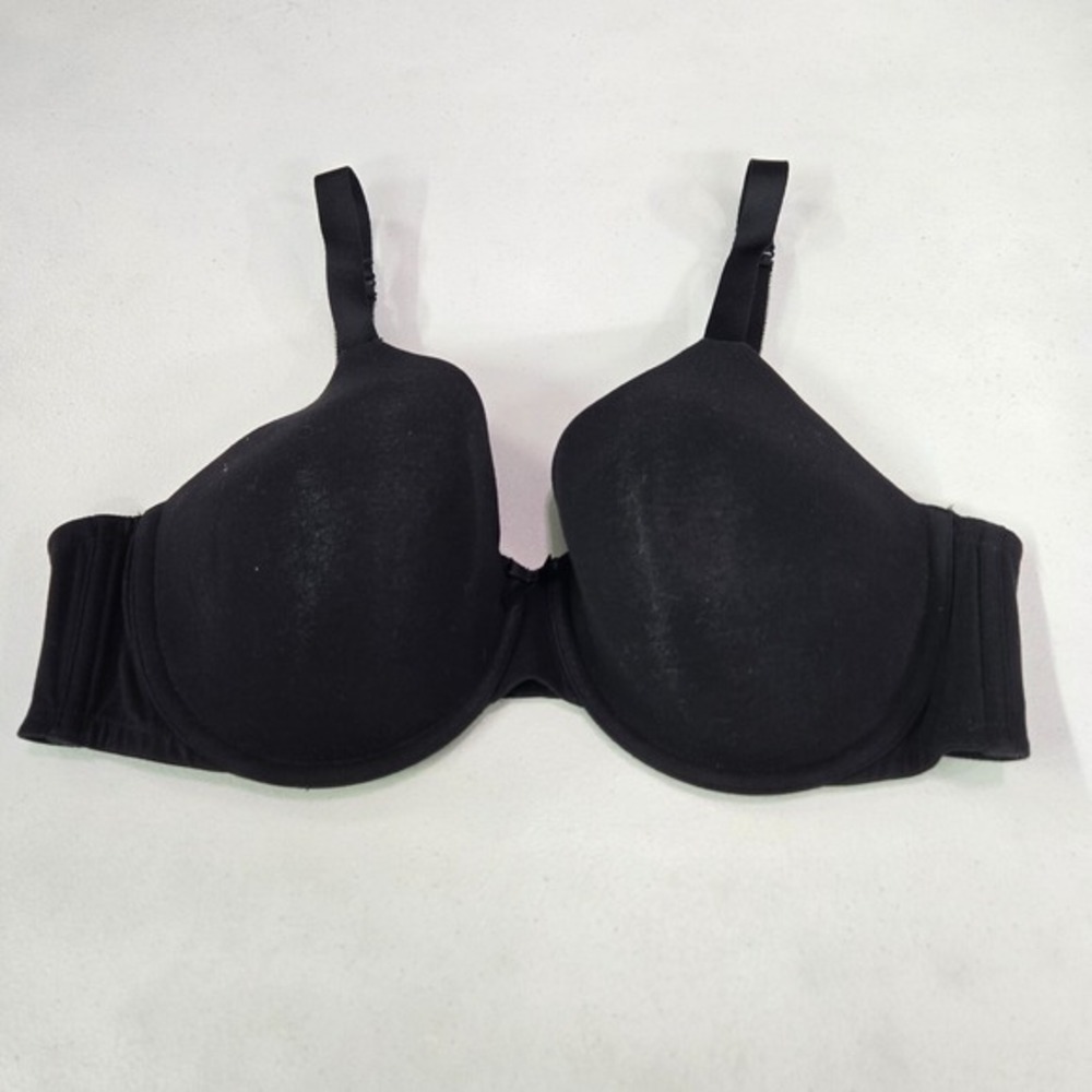 Ambrielle Women Bra 42D‎ Black Full Figure Underwire Lightly Lined